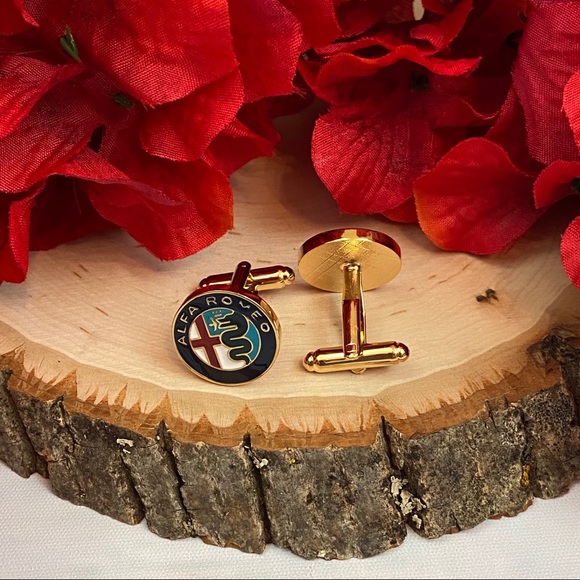 Alfa Romeo Luxury Car Logo Inspired Cufflinks - Picture 8 of 13